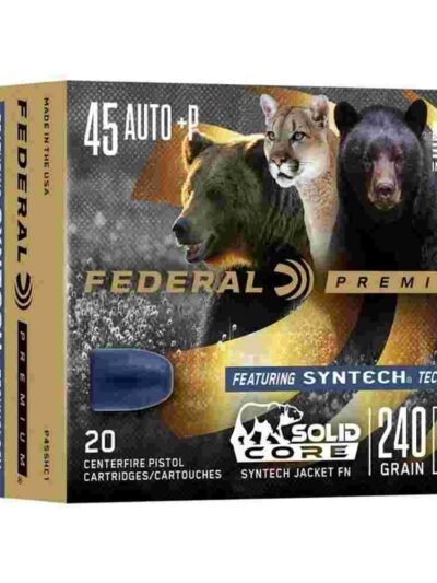 Federal Solid Core Handgun Ammunition .45 Auto(+P) 240 gr TSJ 20/ct