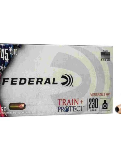 Federal Train+Protect Handgun Ammunition .45 ACP 230 gr VHP 50/ct