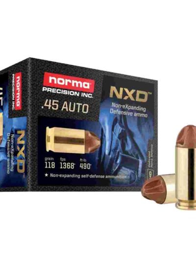 Norma NXD Handgun Ammunition .45 Auto 118gr NXD 1368 fps 20/ct