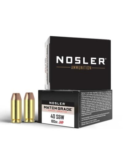 Nosler Match Grade Handgun Ammo .40 S&W 180 gr JHP 20/ct