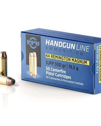 PPU Handgun Ammunition .44 Mag  300gr SJFP 1279 fps 50/ct