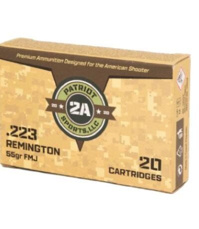 Patriot Sports Rifle Ammunition .223 Rem  55gr FMJ 3280 fps 20/ct
