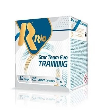 Rio Star Team Evo Training Shotgun Ammo 12ga 2-3/4" 1200fps 1-1/8oz 7.5 Shot 25/ct