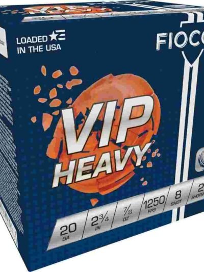 Fiocchi Exacta VIP Heavy Shotshells 20ga 2-3/4" 7/8oz 1250 fps #8 25/ct