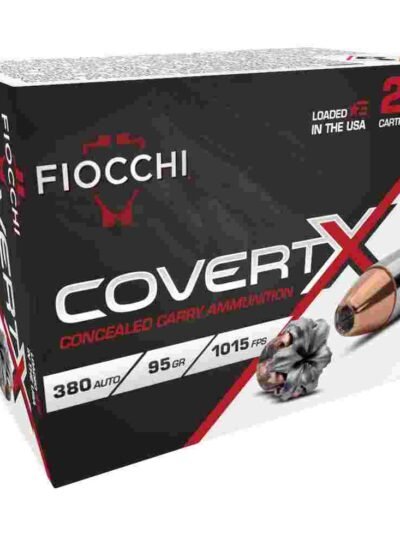 Fiocchi CovertX Handgun Ammunition .380 Auto 95gr JHP 1025 fps 20/ct