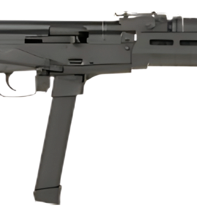 CENTURY ARMS WASR MC10 9MM RIFLE 17.5" BLACK, TRIANGLE STOCK, 1-33RD GLOCK MAG