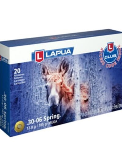 Lapua Rifle Ammo  30-06 Springfield 185gr Mega Soft Point bx/20