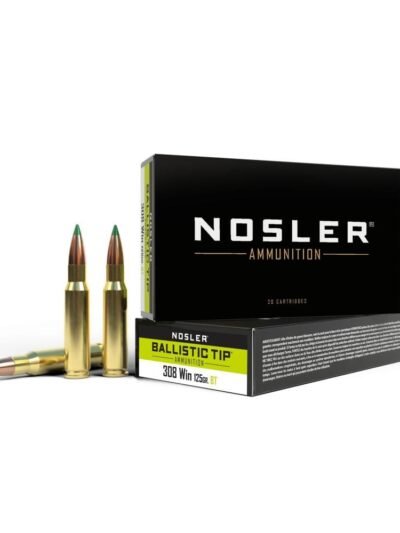 Nosler Ballistic Tip Rifle Ammunition 308 Win 125gr Ballistic Tip Hunting Ammo (20 ct.)