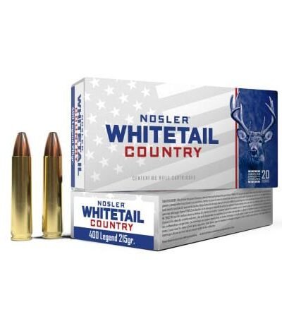 Nosler Whitetail Country Rifle Ammunition 400 Legend 215gr JSP 20/ct