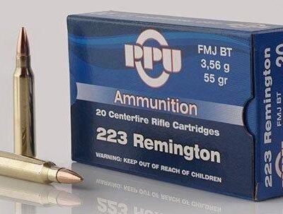 PPU Rifle Ammunition .223 Rem 55 gr FMJ-BT 3240 fps 20/ct