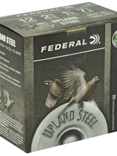 FEDERAL 12GA 2-3/4" 1 1/8 OZ 7.5 UPLAND STEEL 25 RD/BX 10 BX/CS