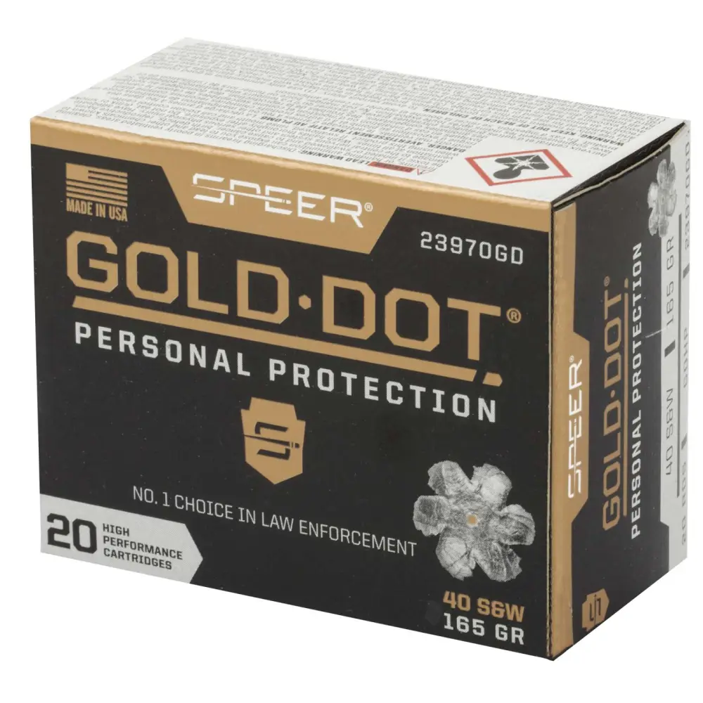 SPEER 40 S&W 165 GR GDHP AMMO 20 RD/BX 10 BX/CS - Image 2