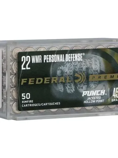 FEDERAL 22 MAG PUNCH 45GR JHP "PERSONAL DEFENSE" 50 RD/BX 60 BX/CS