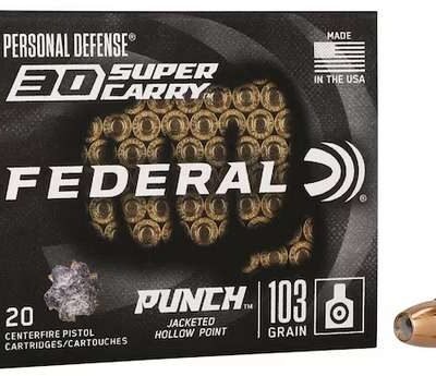 FEDERAL 30 SUPER CARRY 103GR PUNCH HP 20 RD/BX 10 BX/CS