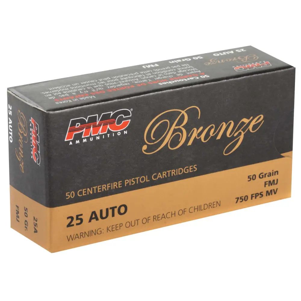 PMC 25 AUTO 50GR FMJ 50RD BX 1000RD CASE