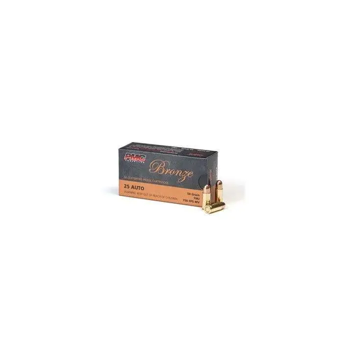 PMC 25 AUTO 50GR FMJ 50RD BX 1000RD CASE - Image 4