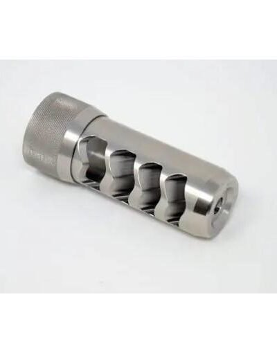 Area 419 Sidewinder Magnum Self Timing Muzzle Brake 6.5mm Raw Stainless 5/8-24