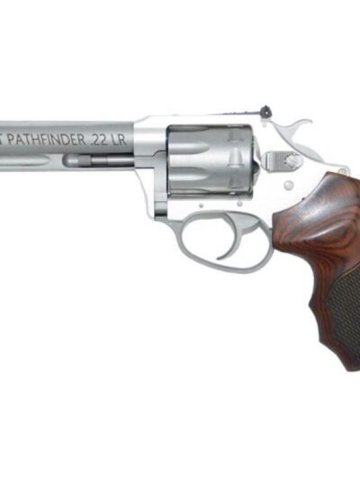 Charter Arms Pathfinder Handgun .22 LR 8rd Capacity 4.2" Barrel Anodized Stainless Steel Rosewood Checkered Grip