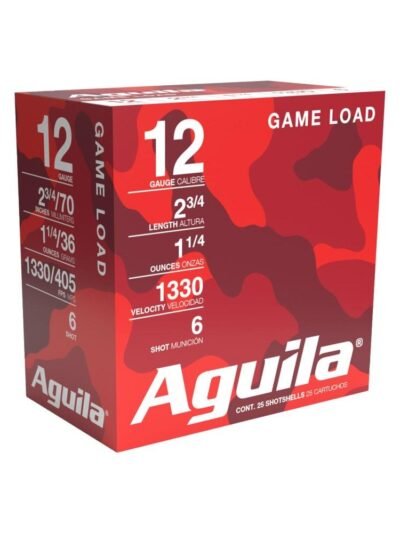 Aguila High Velocity Field Shotshells 12 ga 2-3/4" 1-1/4oz 1330 fps #6 25/ct