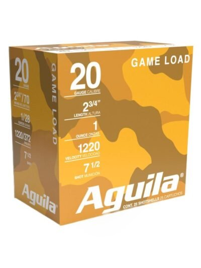 Aguila High Velocity Shotshells 20 ga 2-3/4" 1oz 1220 fps #7.5 25/ct