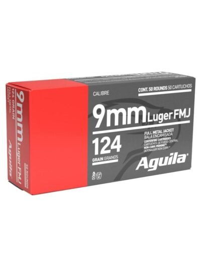 Aguila Handgun Ammunition 9mm Luger 124 gr FMJ 1115 fps 50/ct