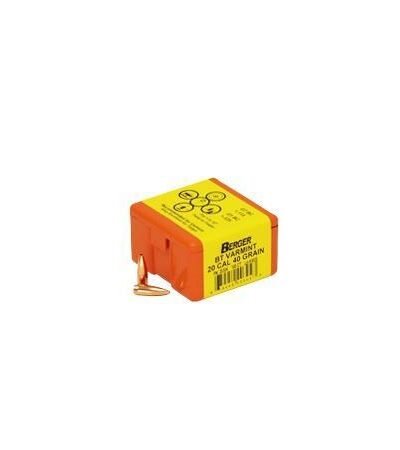 Berger Match Grade Varmint Bullets .20 cal .204" 40 gr BT VARMINT 100/box