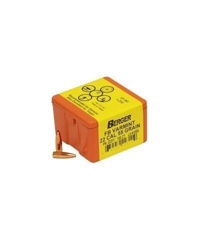 Berger Match Grade Varmint Bullets .22 cal .224" 55 gr FB VARMINT 100/box