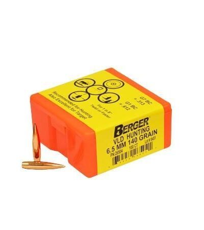 Berger Match Grade Hunting Bullets 6.5mm .264" 140 gr VLD HUNTER 100/box