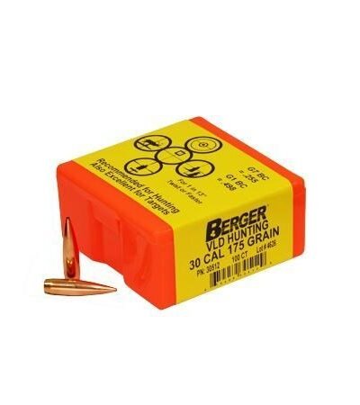Berger Match Grade Hunting Bullets .30 cal .308" 175 gr VLD HUNTER 100/box