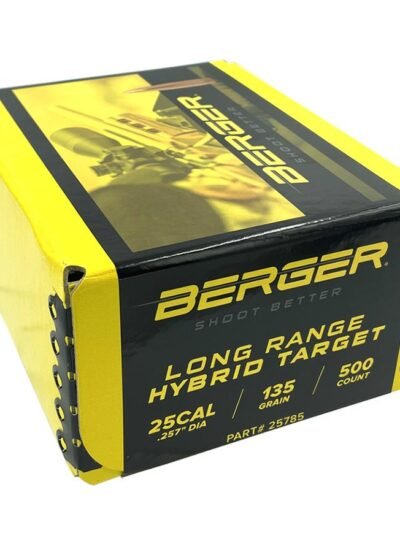 Berger 25 cal 135gr LR Hybrid Target 500rd box