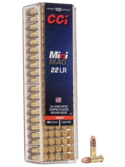 CCI Target Mini-Mag Rimfire Ammunition .22 LR 40 gr CPRN 1235 fps 100/ct