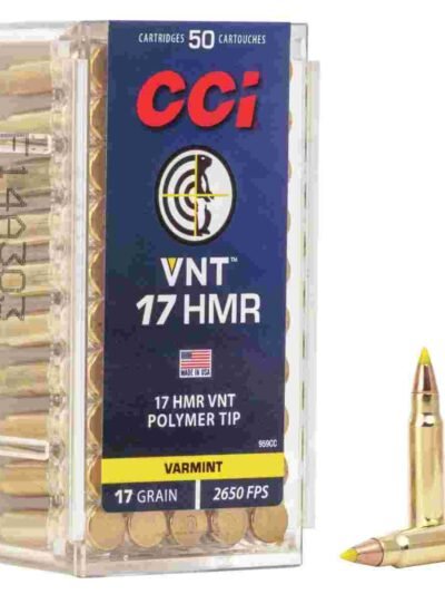 CCI Rimfire Ammunition .17 HMR 17gr VNT 2650 fps 50/ct