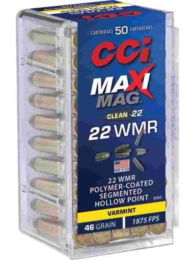 CCI Maxi Mag Rimfire Ammunition .22 WMR SHP 1875 fps 50/ct