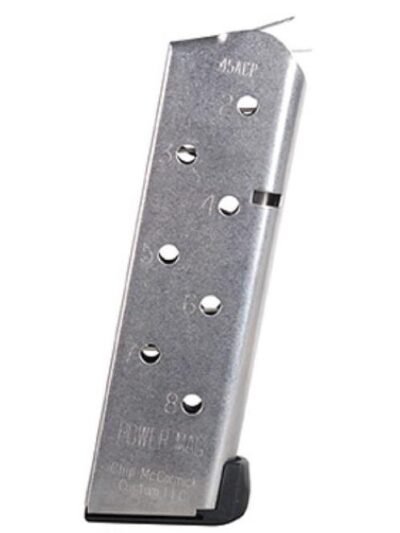 Chip McCormick 1911 Compact Power Mag Handgun Magazine Stainless Steel .45 ACP 8/rd