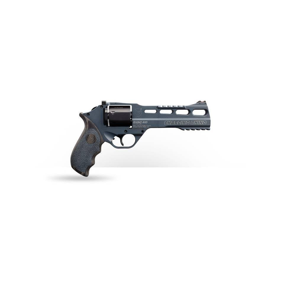 Chiappa Charging Rhino Gen II 60DS Handgun 9mm Luger 6rd Capacity 6" Barrel Slate Cerakote 3 Moon Clips