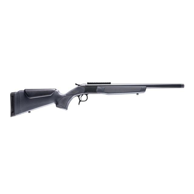 CVA Scout Single Shot Rifle .223 Rem 20" Threaded Blued Barrel Grey Stock 0 MOA Pic Rail