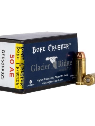 Magnum Research Glacier Ridge Bonecrusher Handgun Ammunition .50AE 325gr Solid Flat Point 25/ct