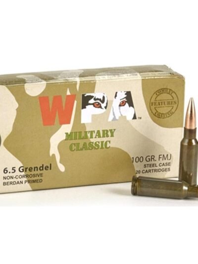 Wolf Military Classic Rifle Ammunition 6.5 Grendel 100gr FMJ 2690 fps 20/ct