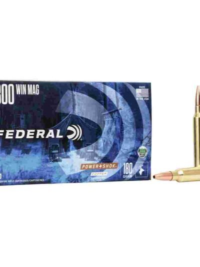Federal Copper Power-Shok Rifle Ammunition .300 Win Mag 180gr CHP 20/ct