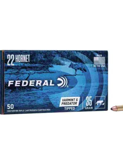 Federal American Eagle Varmint & Predator Rifle Ammunition .22 Hornet 35 gr Vtip 3000 fps 50/ct