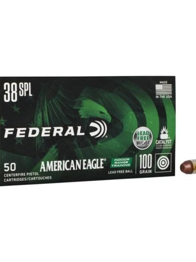 Federal American Eagle IRT Lead Free Handgun Ammunition .38 Spl 100gr FMJ 960 fps 50/ct