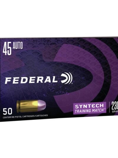 Federal Syntech Training Handgun Ammunition .45 ACP 230 gr TSJ 890 fps 50/ct