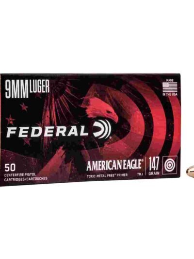 American Eagle IRT Handgun Ammunition 9mm Luger 147 gr. TMJ 1000 fps 50/ct