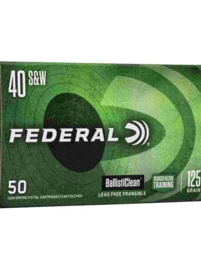 Federal Ballisticlean Frangible Handgun Ammunition .40 S&W 125gr RHT 1300 fps 50/ct
