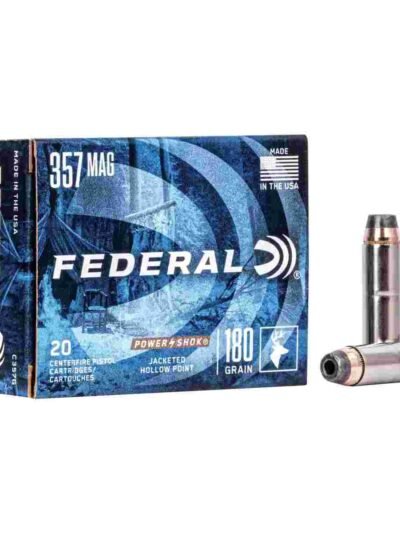 Federal Power-Shok Handgun Ammunition .357 Mag 180 gr JHP 1080 fps 20/box