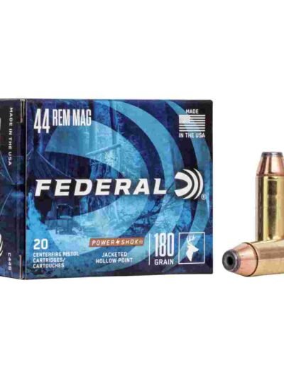 Federal Power-Shok Handgun Ammunition .44 Mag 180 gr JHP 1460 fps 20/box