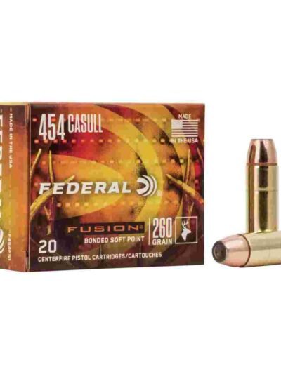 Federal Fusion Handgun Ammunition .454 Casull 260 gr FFSN 1350 fps 20/box