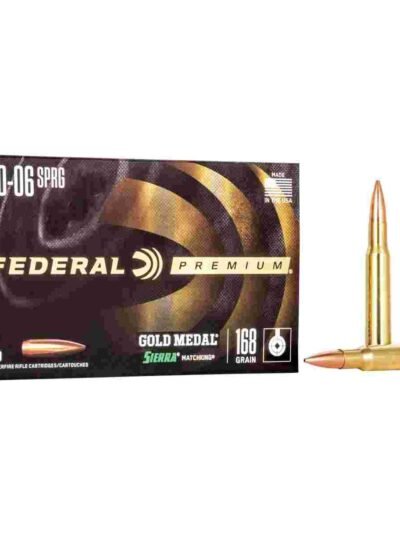 Federal Premium Gold Medal Sierra MatchKing Rifle Ammunition .30-06 Sprg 168 gr BTHP 2700 fps - 20/ct
