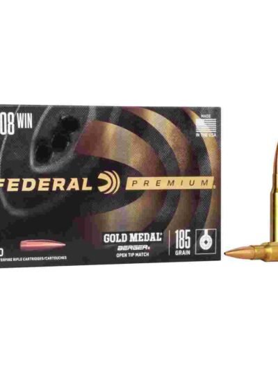 Federal Gold Medal Berger Juggernaut Rifle Ammunition .308 Win 185 gr OTM 2600 fps 20/ct