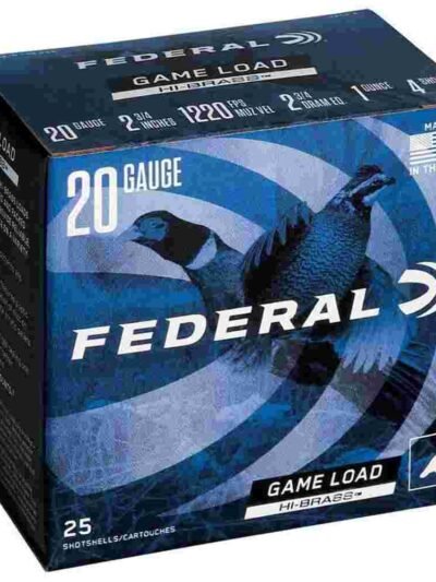 Federal Game-Shok Upland Game Hi Brass Load 20 ga 2 3/4" MAX 1 oz #4 - 25/box